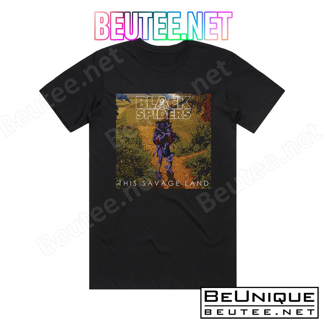 Black Spiders This Savage Land Album Cover T-Shirt