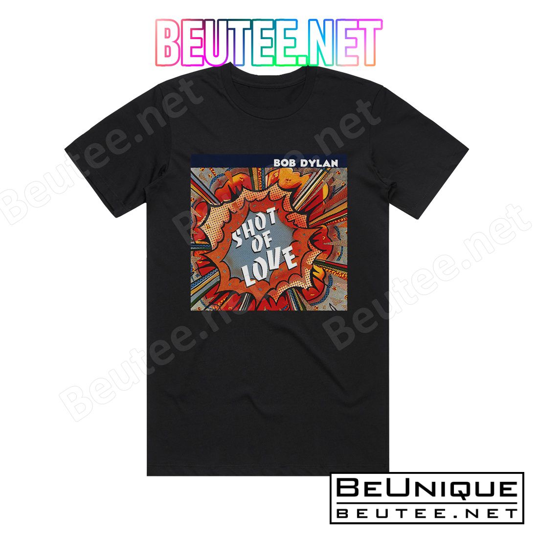 Bob Dylan Shot Of Love Album Cover T-Shirt