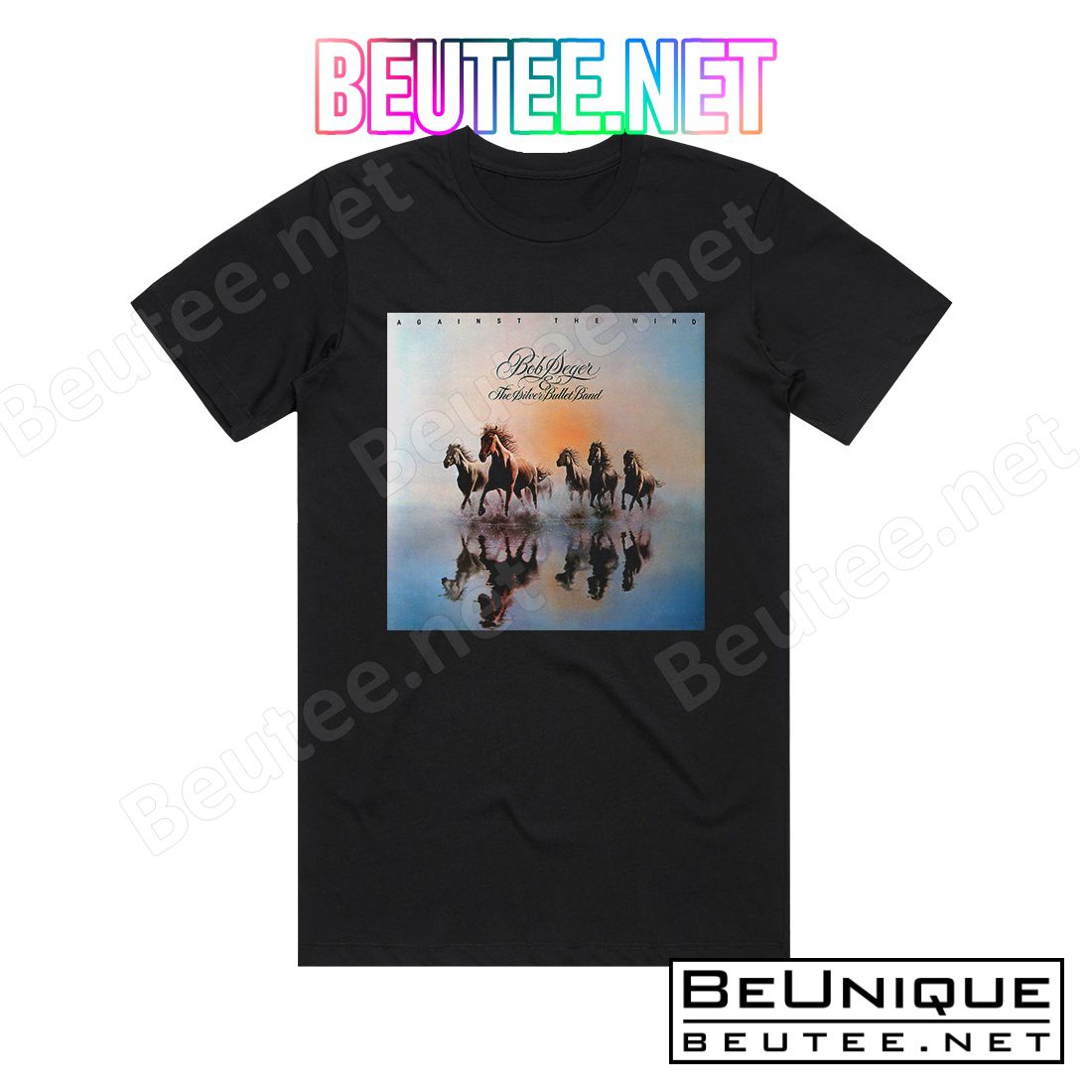 Bob Seger and The Silver Bullet Band Against The Wind Album Cover T-Shirt