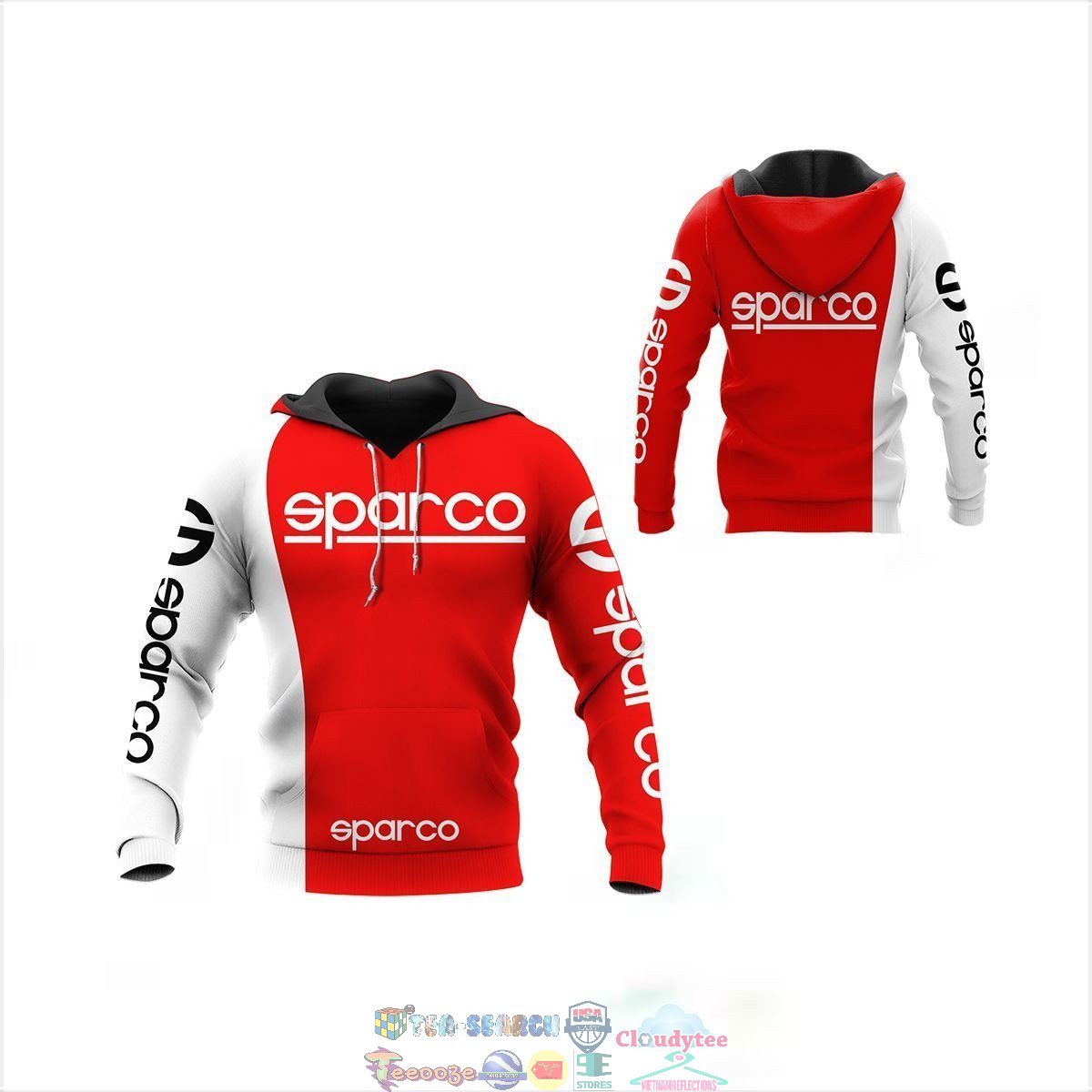 Sparco ver 40 3D hoodie and t-shirt