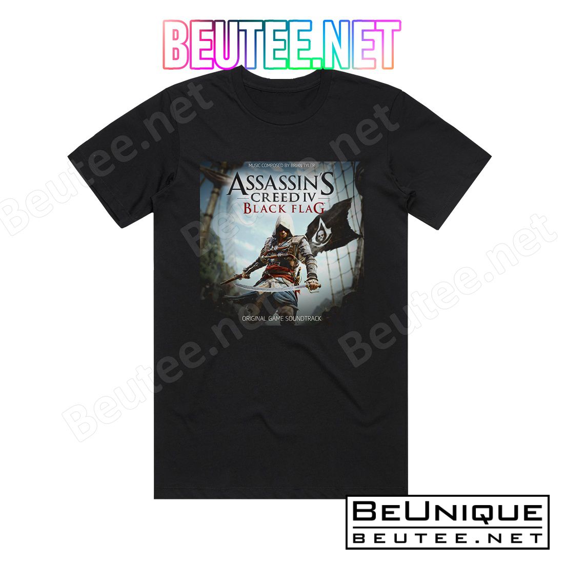 Brian Tyler Assassins Creed Iv Black Flag Original Game Soundtrack 1 Album Cover T-Shirt