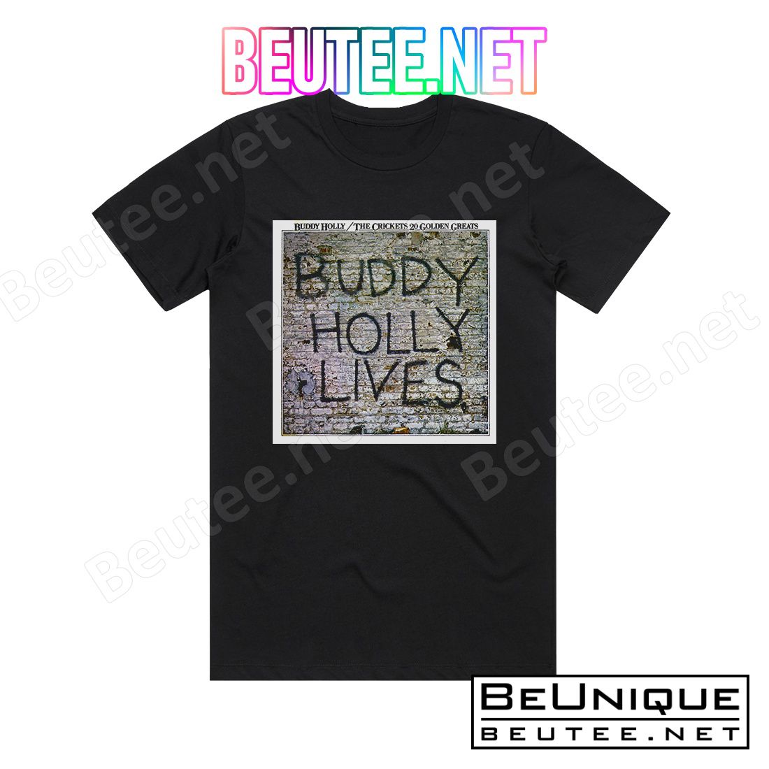 Buddy Holly 20 Golden Greats Album Cover T-Shirt
