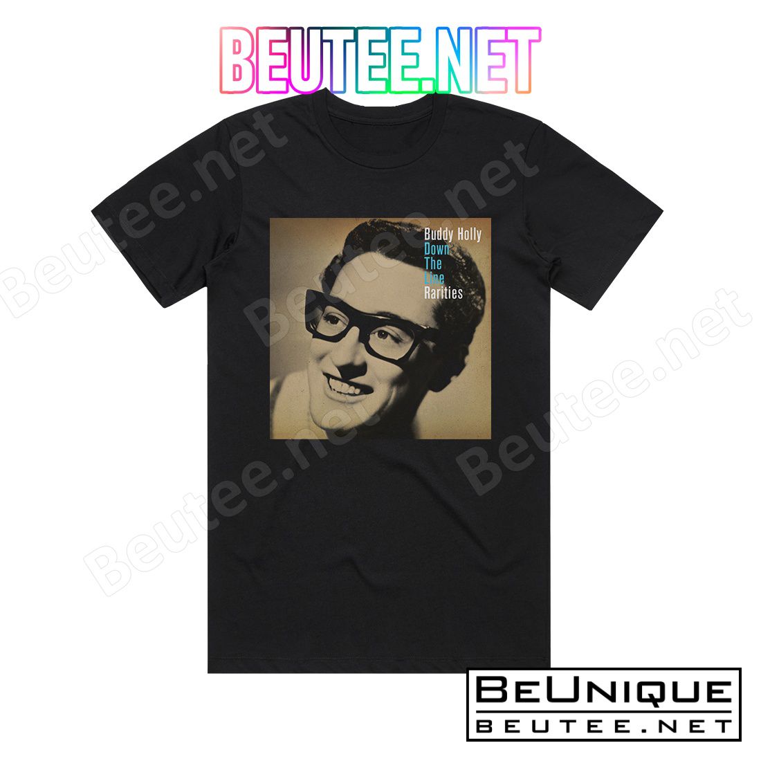 Buddy Holly Down The Line Rarities Album Cover T-Shirt
