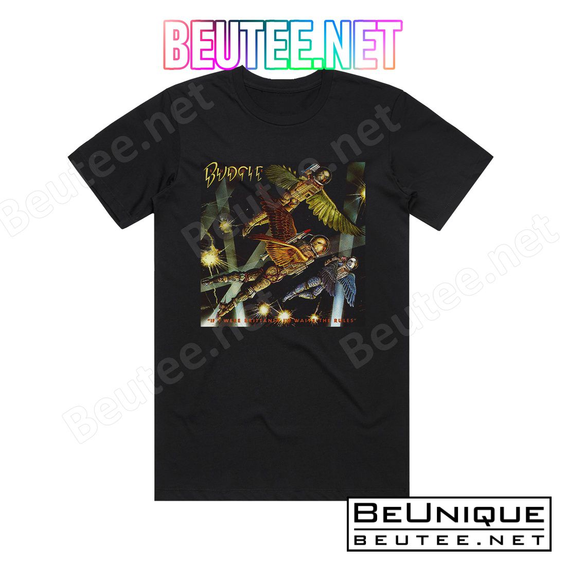 Budgie If I Were Brittania I'd Waive The Rules Album Cover T-Shirt