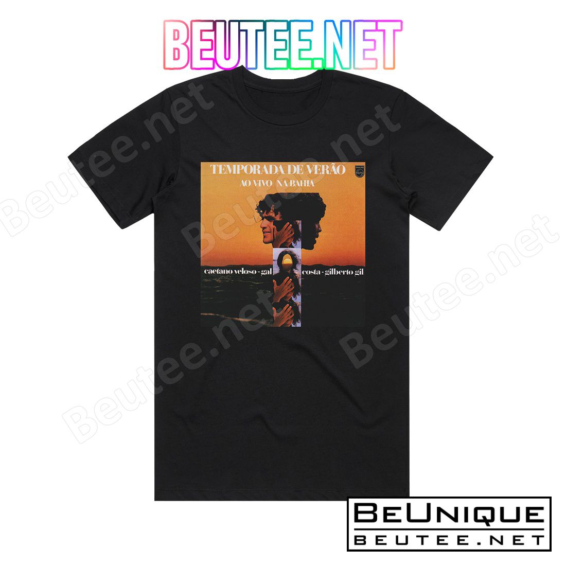Caetano Veloso Temporada De Verao Ao Vivo Na Bahia Album Cover T-Shirt