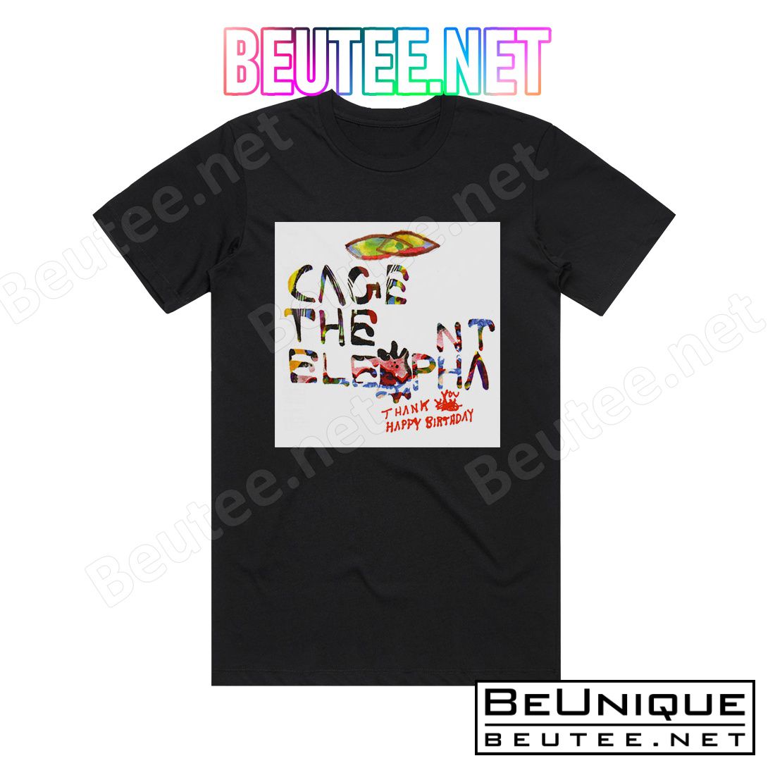 Cage the Elephant Thank You Happy Birthday Album Cover T-Shirt
