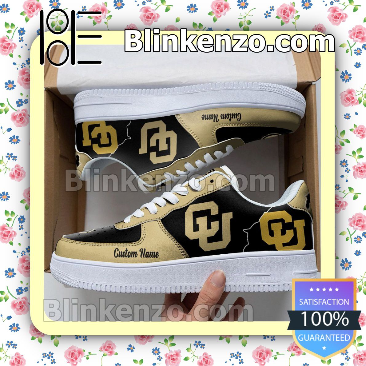 Sale Off Colorado Buffaloes Mascot Logo NCAA Nike Air Force Sneakers