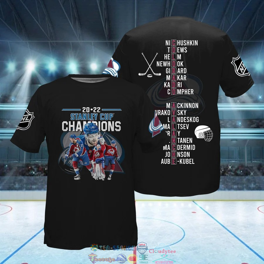 Colorado Avalanche Champs 2022 3D Shirt