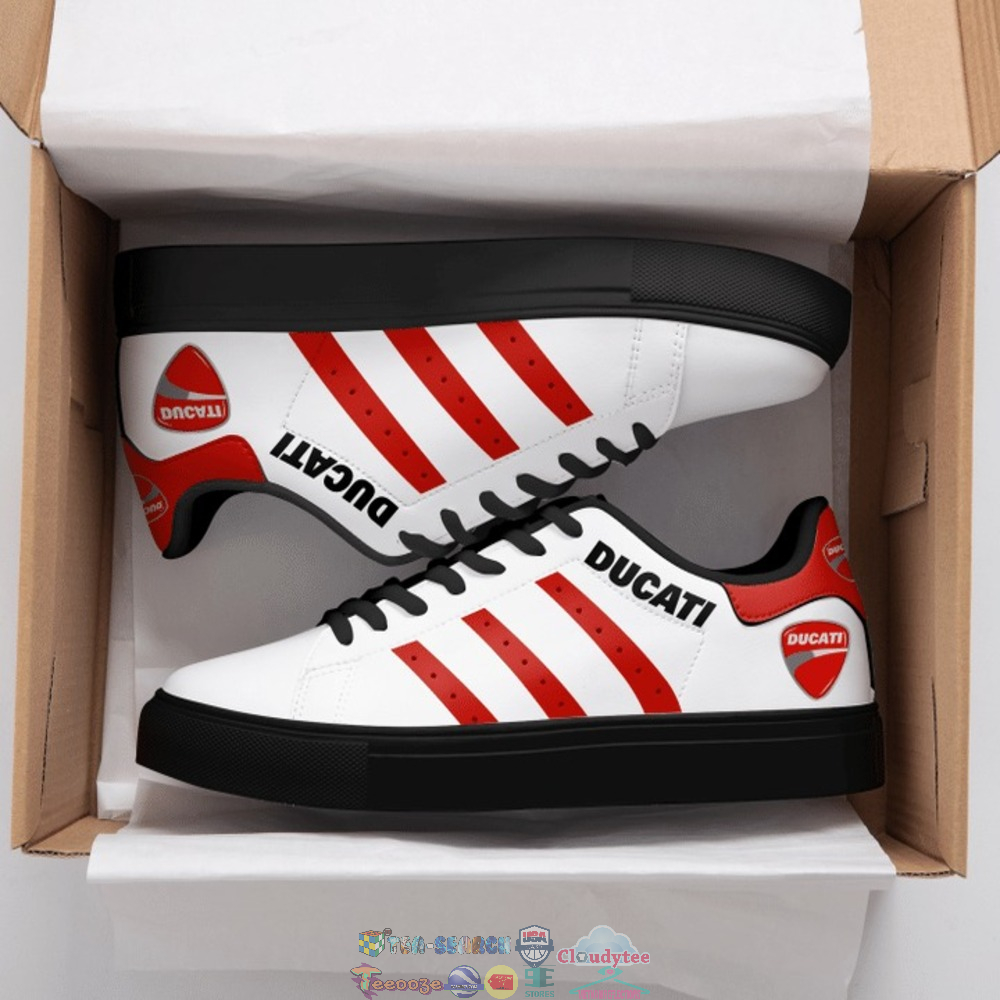 Ducati Red Stripes Stan Smith Low Top Shoes