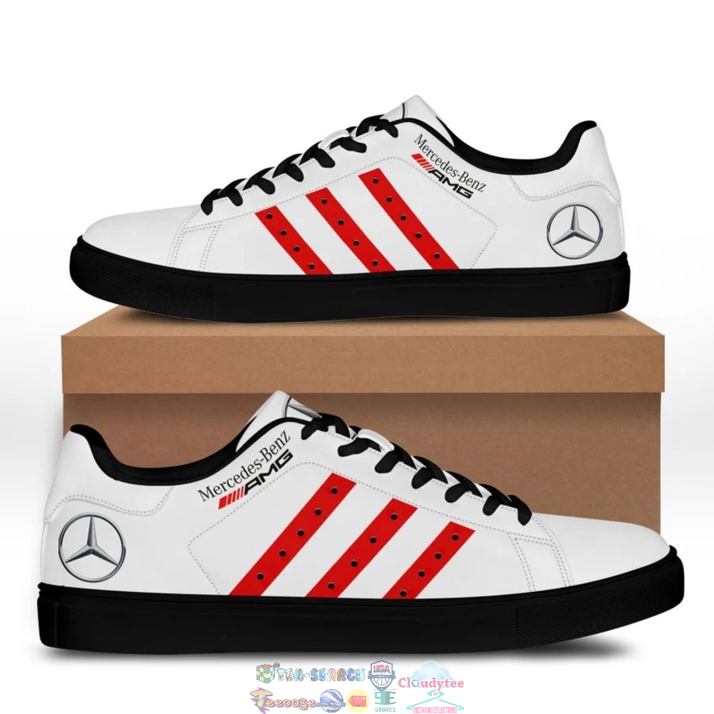 Mercedes AMG Red Stripes Style 2 Stan Smith Low Top Shoes