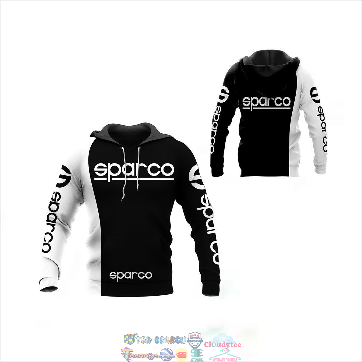 Sparco ver 23 3D hoodie and t-shirt