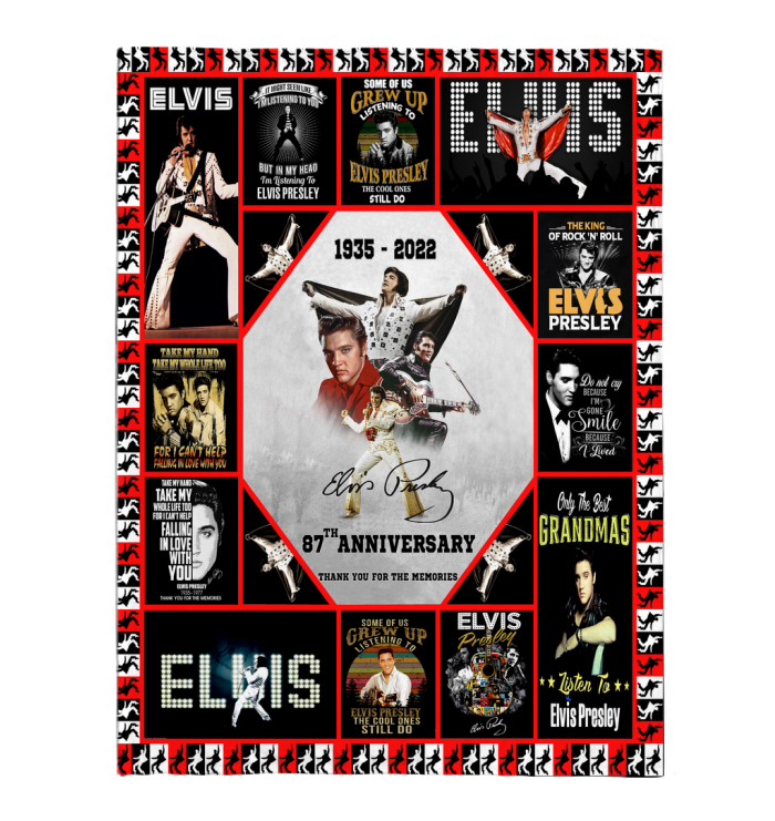 Elvis Presley 87th Anniversary Blanket
