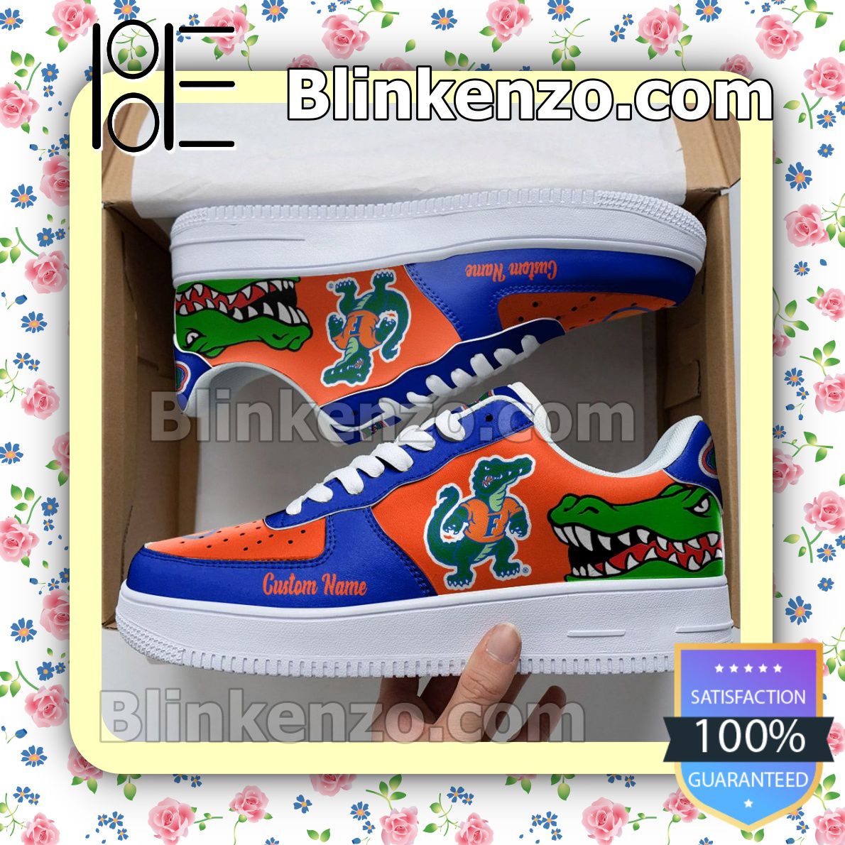 Great artwork! Florida Gators Mascot Logo NCAA Nike Air Force Sneakers