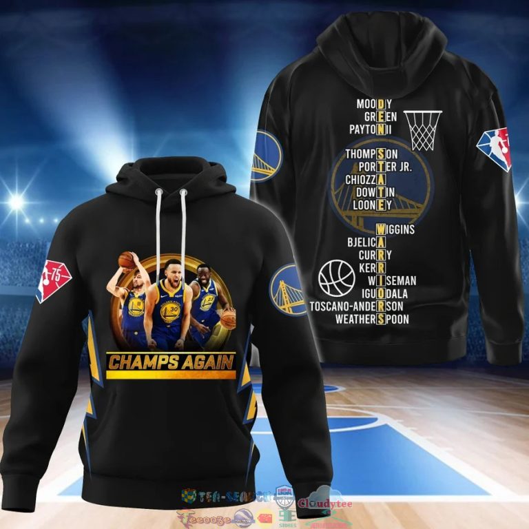 Golden State Warriors Champs Again 3D Shirt 4