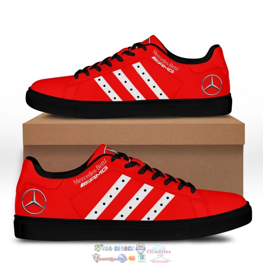 Mercedes AMG White Stripes Style 2 Stan Smith Low Top Shoes