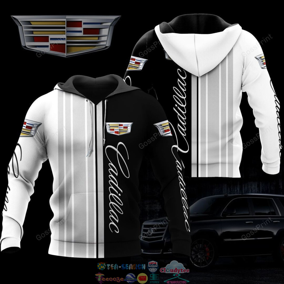 Cadillac ver 5 3D hoodie and t-shirt
