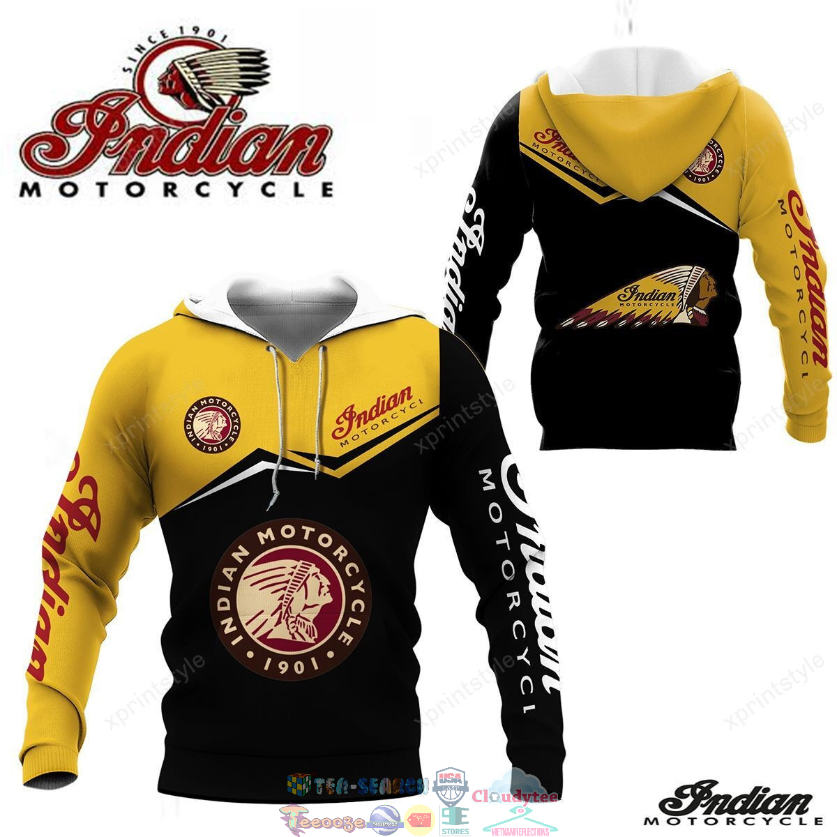 Indian Motorcycle ver 2 3D hoodie and t-shirt