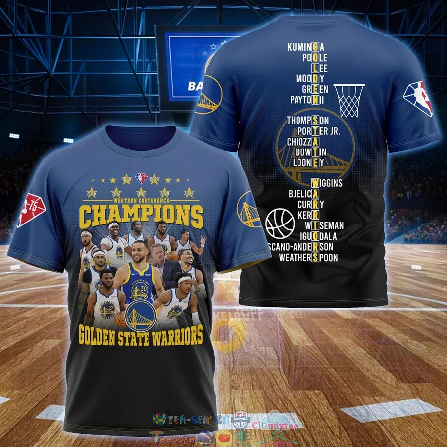Golden State Warriors Western Conference Champions 3D Shirt