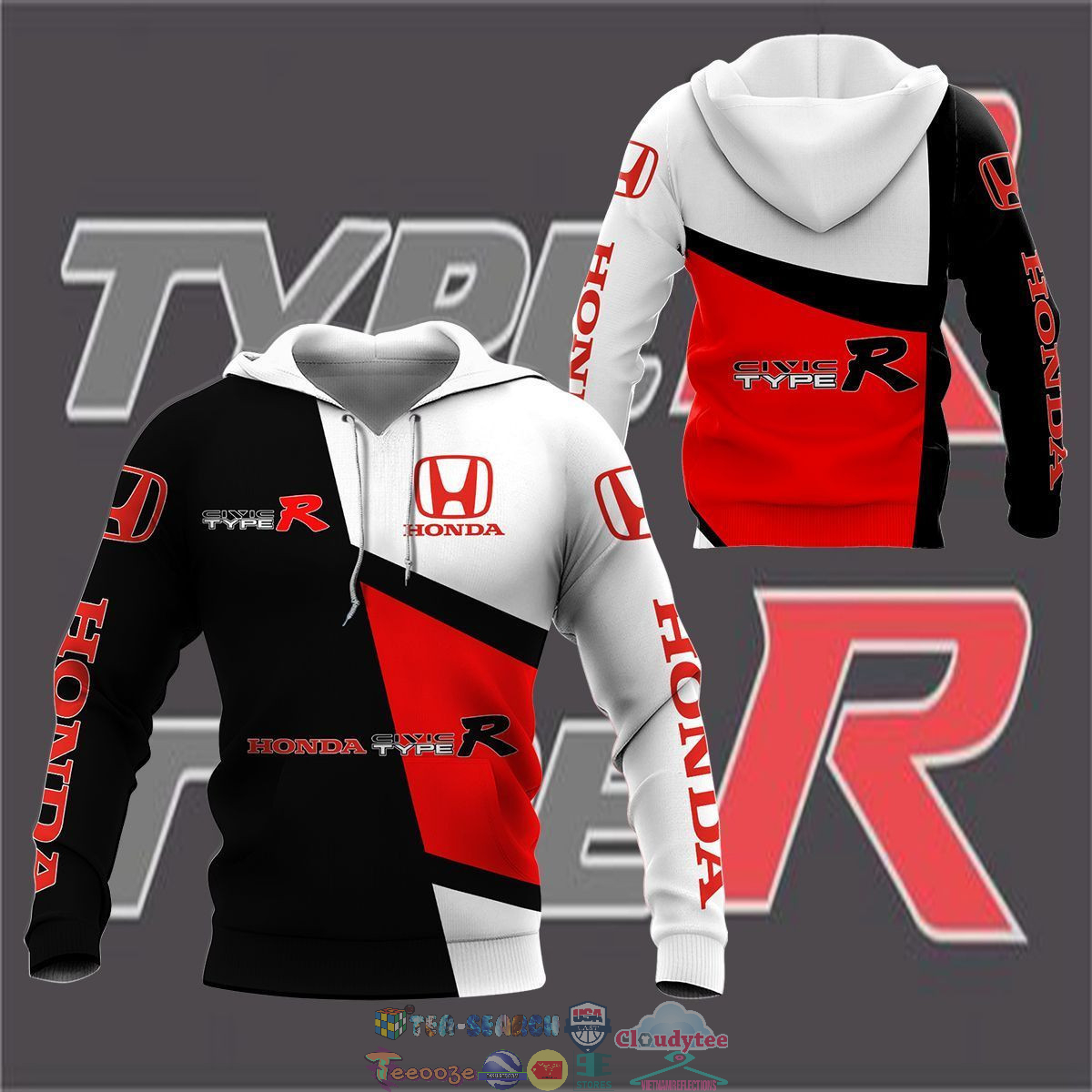 Honda Civic Type R ver 11 3D hoodie and t-shirt