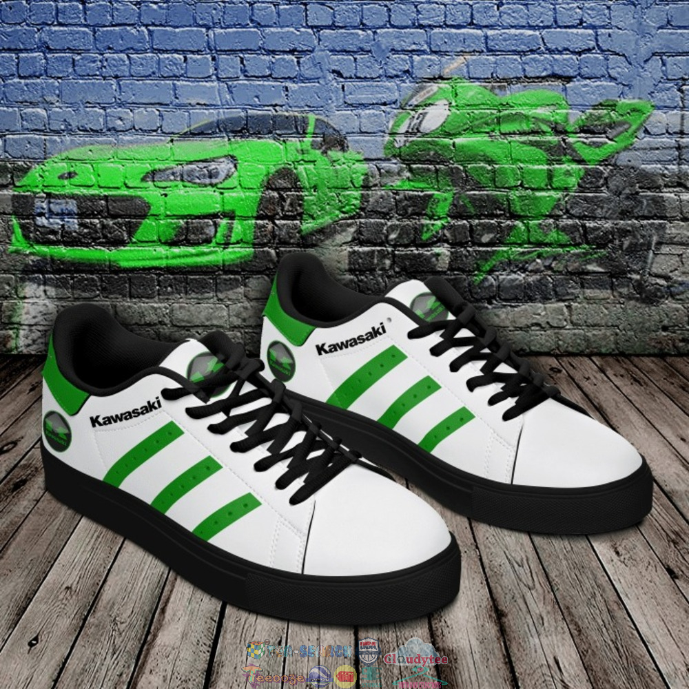 Kawasaki Green Stripes Stan Smith Low Top Shoes