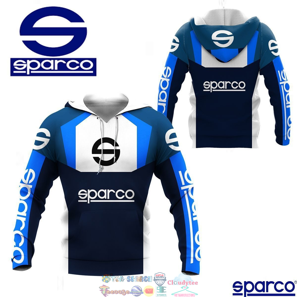 Sparco ver 21 3D hoodie and t-shirt