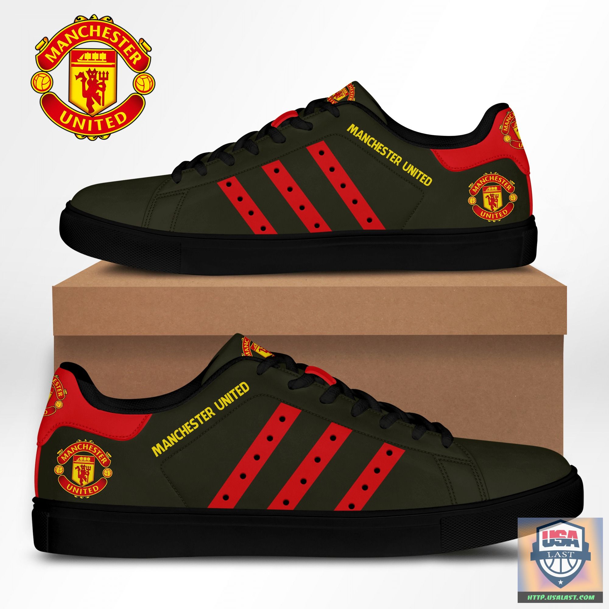 Manchester United Brown Stan Smith Shoes