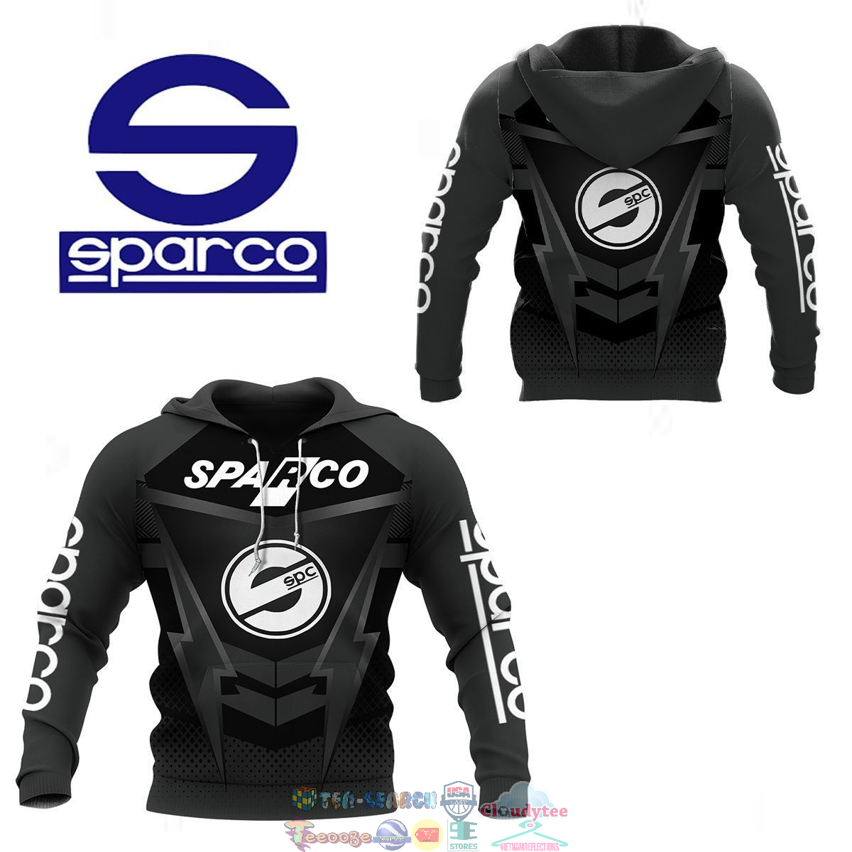 Sparco ver 16 3D hoodie and t-shirt
