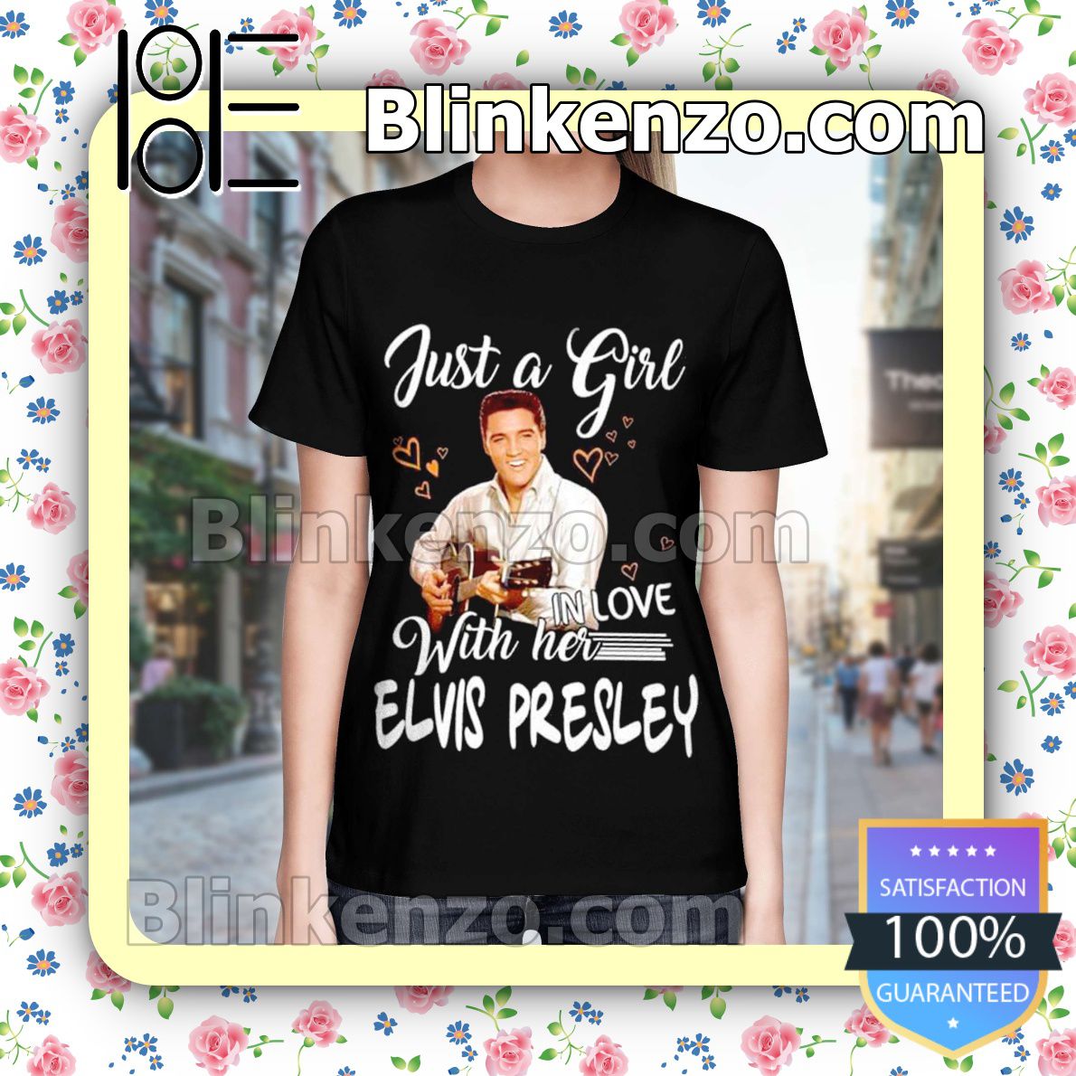 Amazing Just A Girl In Love With Her Elvis Presley Custom Shirt