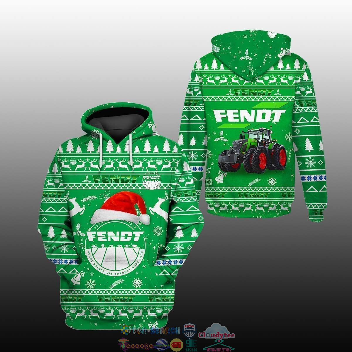 Fendt Christmas 3D hoodie and t-shirt