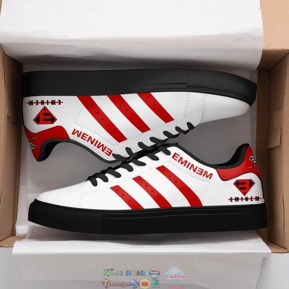 Eminem Red Stripes Stan Smith Low Top Shoes