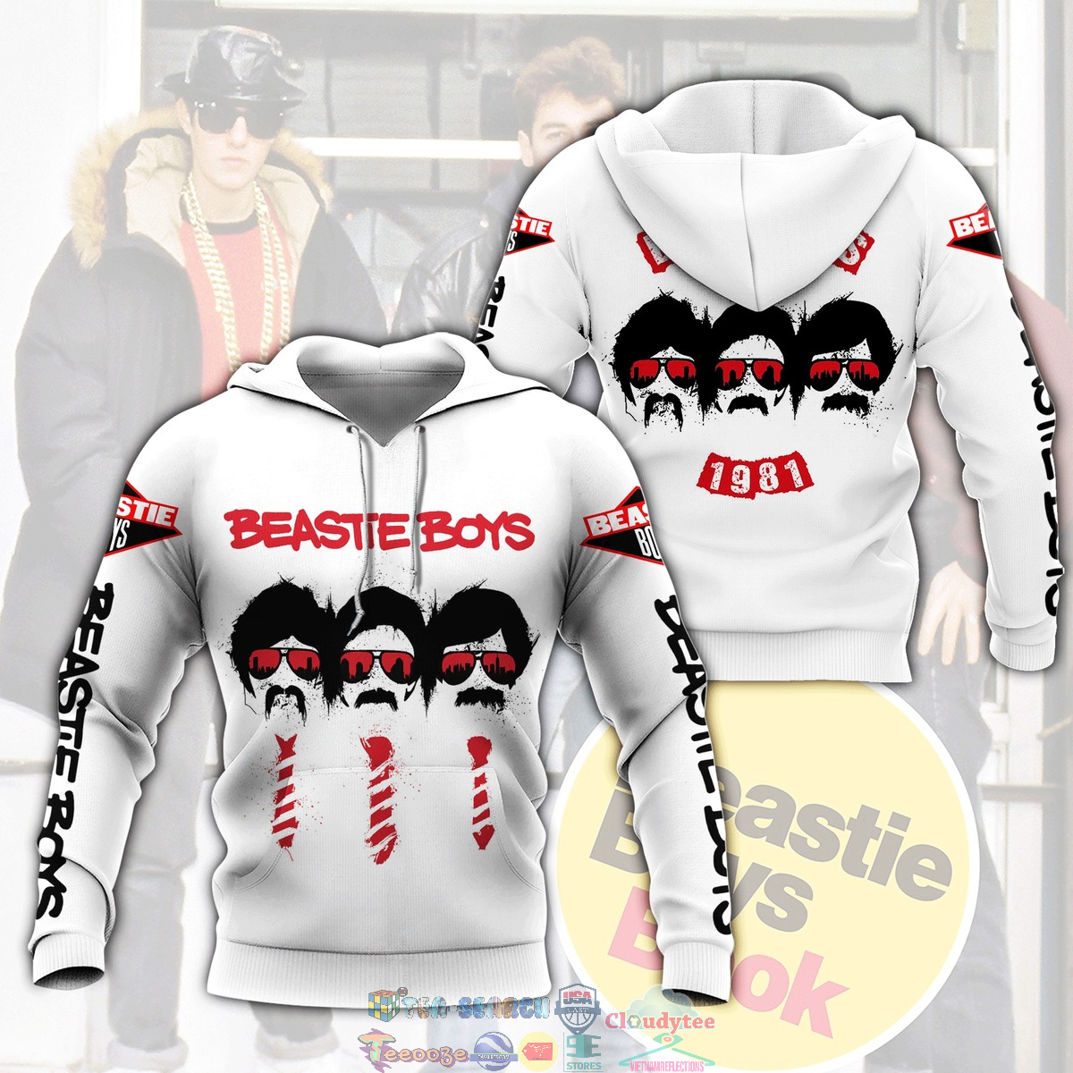 Beastie Boys Band ver 3 3D hoodie and t-shirt
