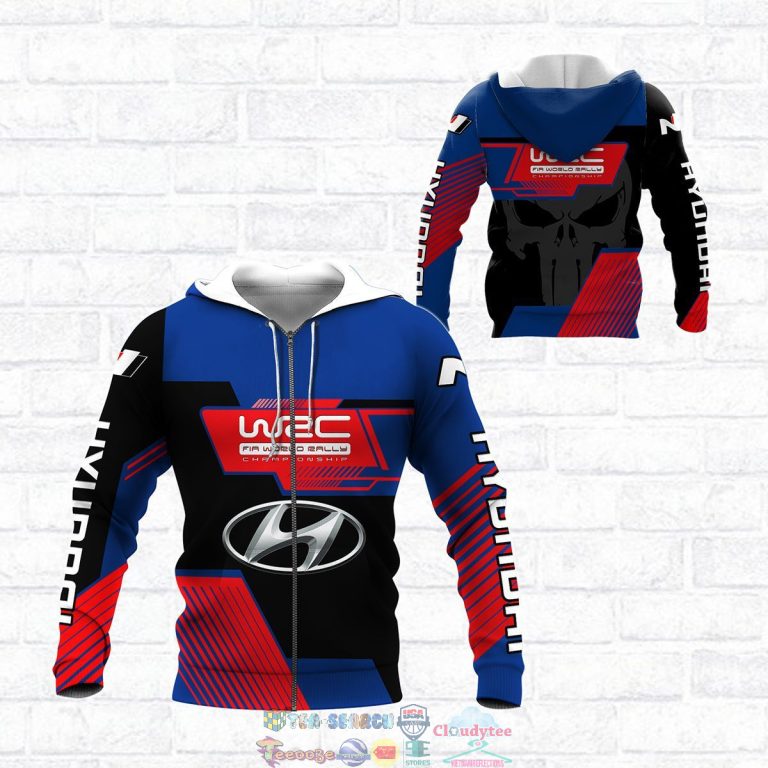 Hyundai Motorsport Skull ver 3 3D hoodie and t-shirt