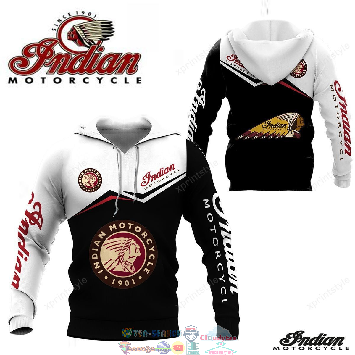 Indian Motorcycle ver 3 3D hoodie and t-shirt