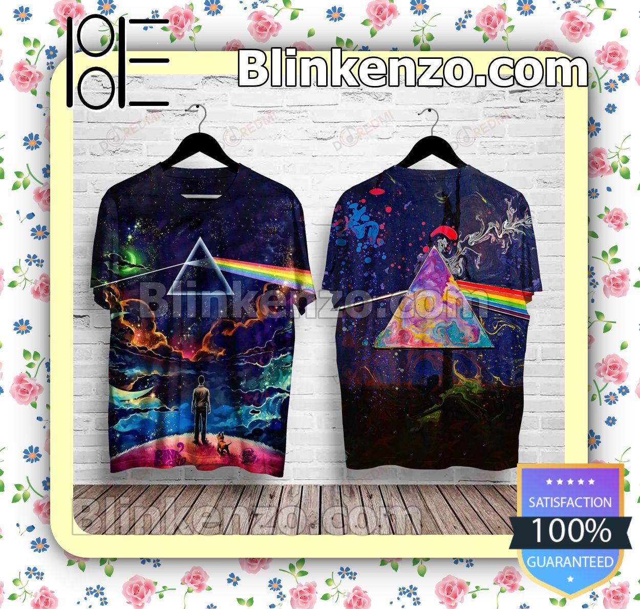 Amazon Pink Floyd Man With His Dog Staring At Galaxy Custom Shirt