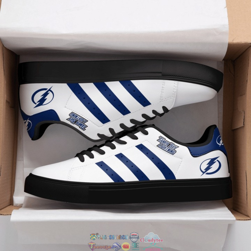 Tampa Bay Lightning Navy Stripes Stan Smith Low Top Shoes