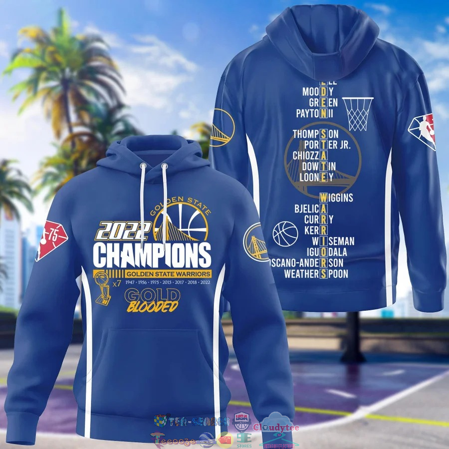 Golden State Warriors 7 Times Champions 3D Shirt 2