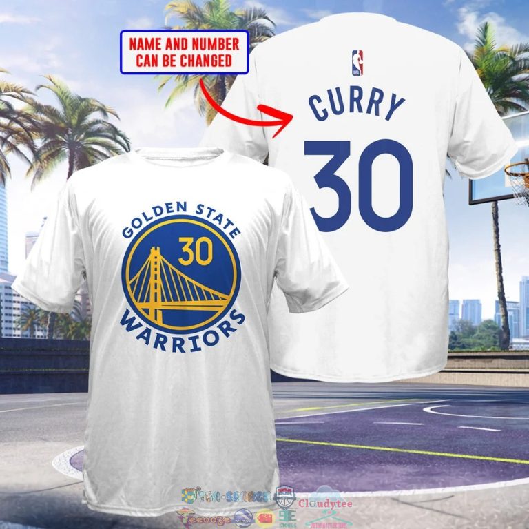 Personalized Golden State Warriors White 3D Shirt 4