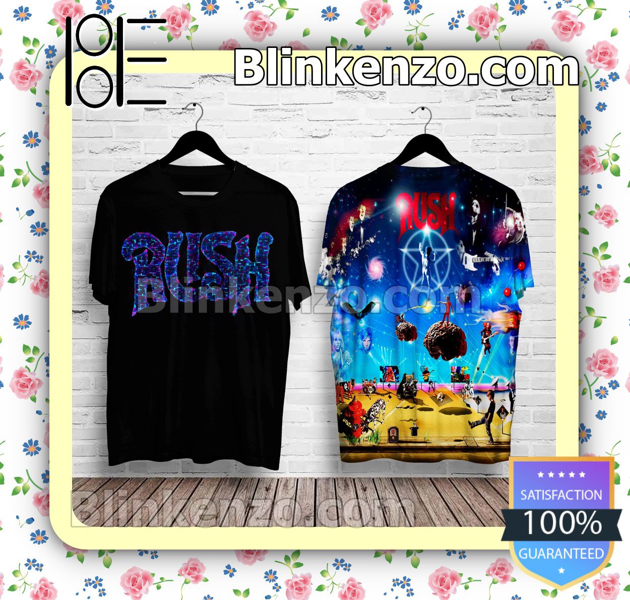 Print On Demand Rush Band Wallpaper Custom Shirt