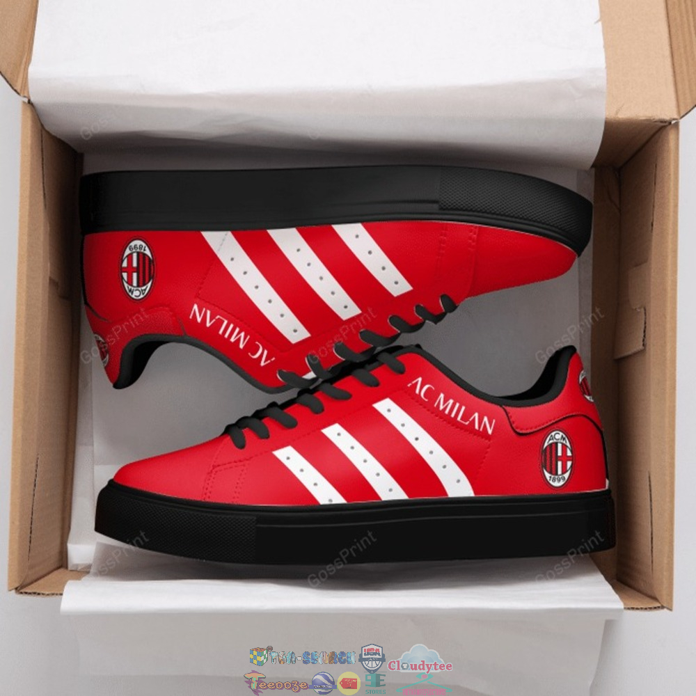 AC Milan White Stripes Style 1 Stan Smith Low Top Shoes