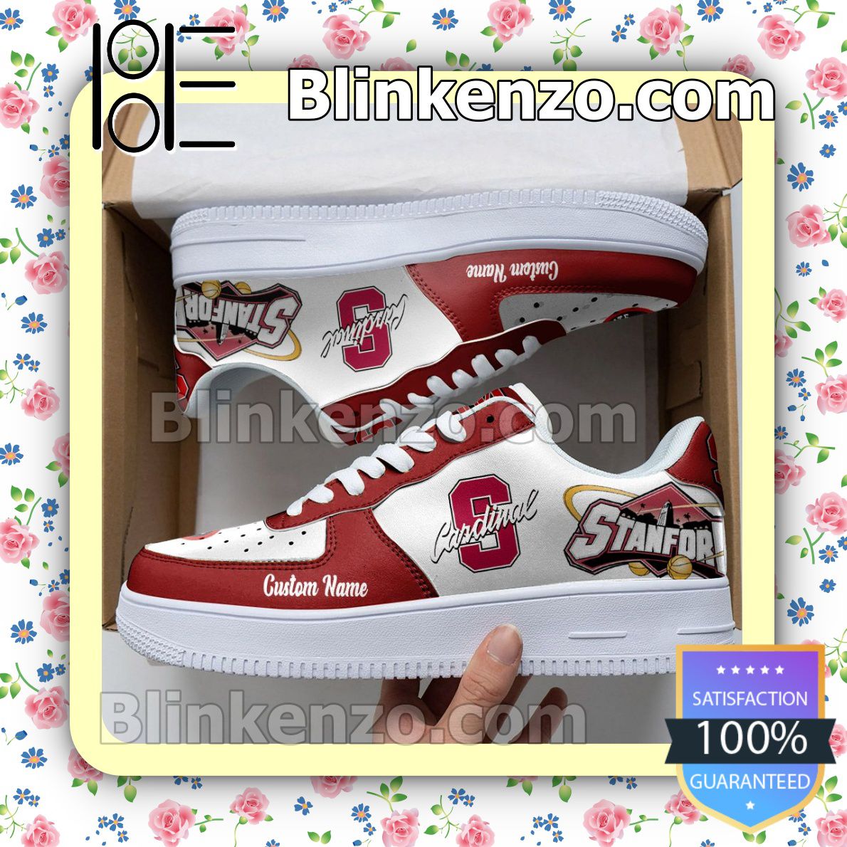 Near me Stanford Cardinal Mascot Logo NCAA Nike Air Force Sneakers