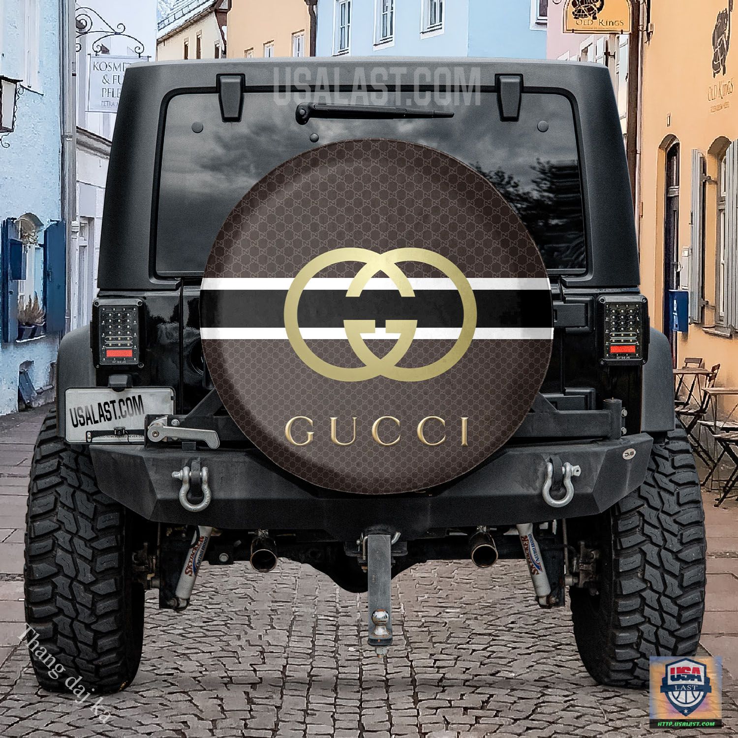 Gucci Black White Gold Spare Tire Cover