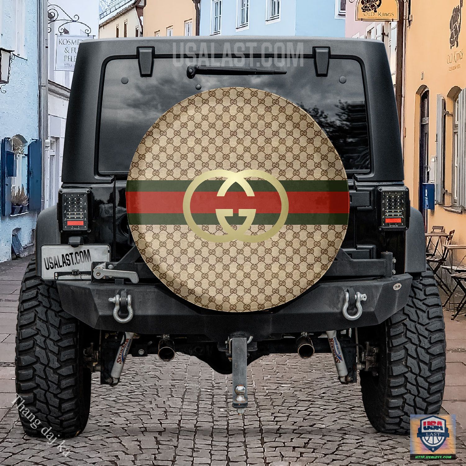 Gucci Brown Tan Gold Spare Tire Covers