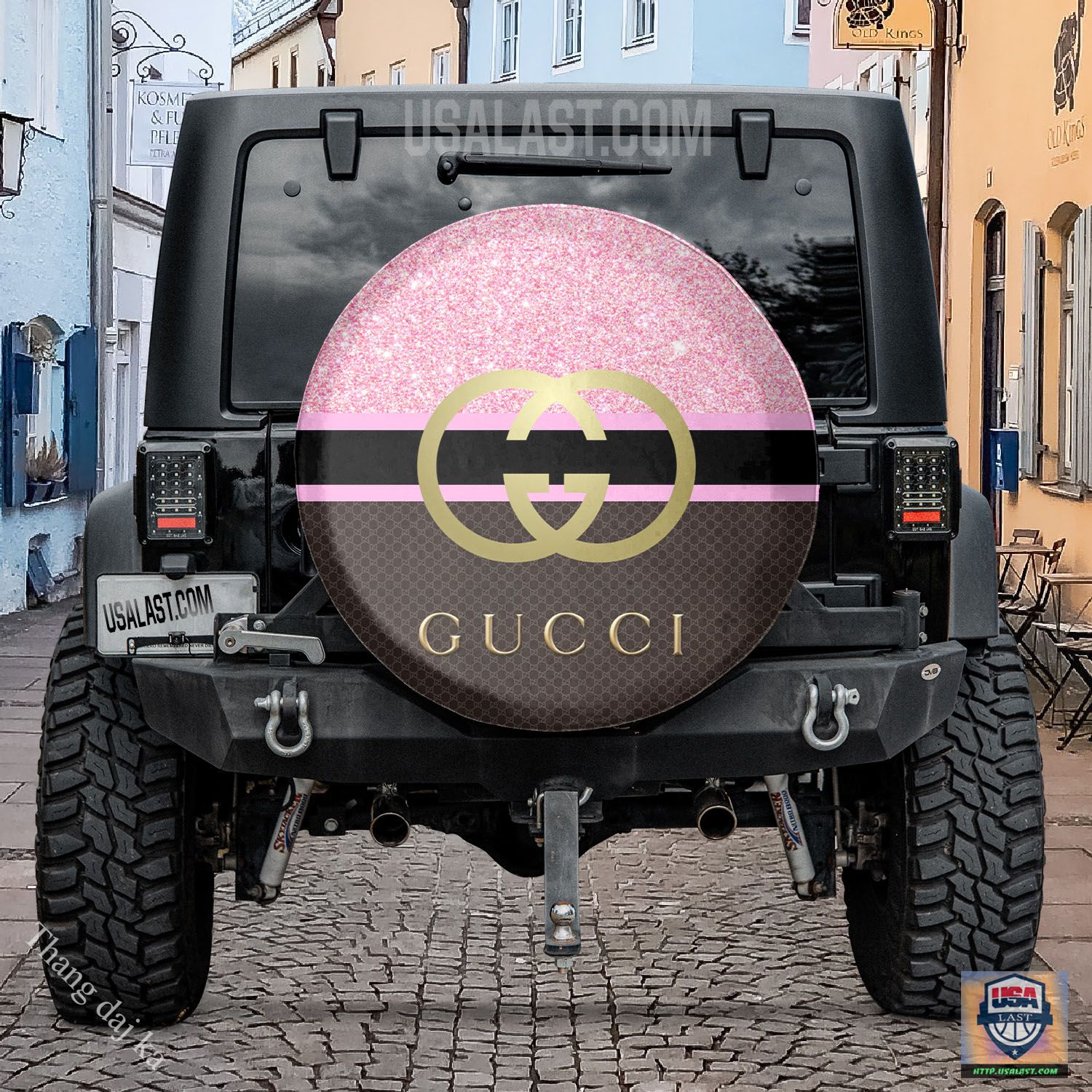 Gucci Pink Tan Black Gold Ver1 Spare Tire Covers
