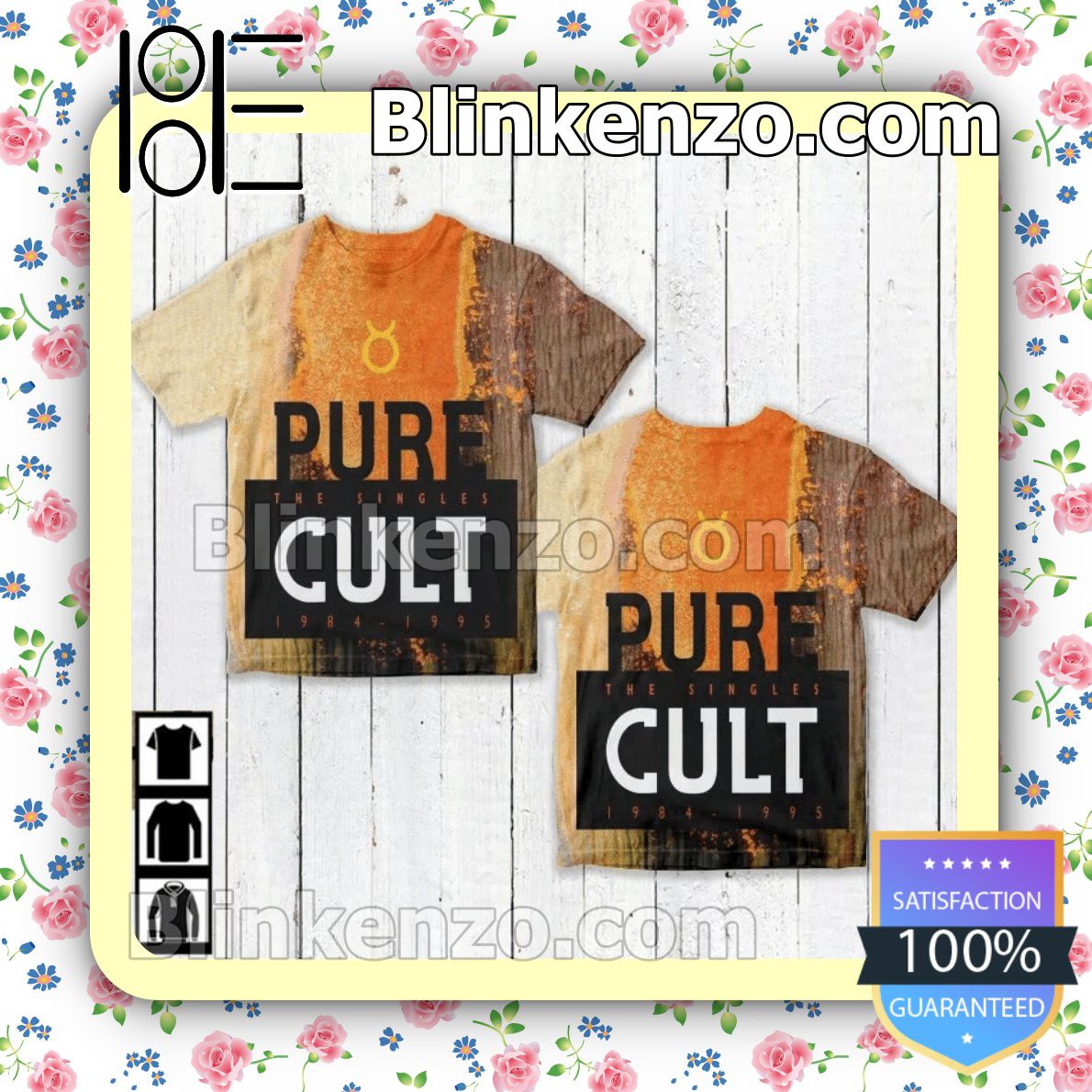 Excellent The Cult Pure Cult The Singles 1984 -1995 Album Cover Custom Shirt