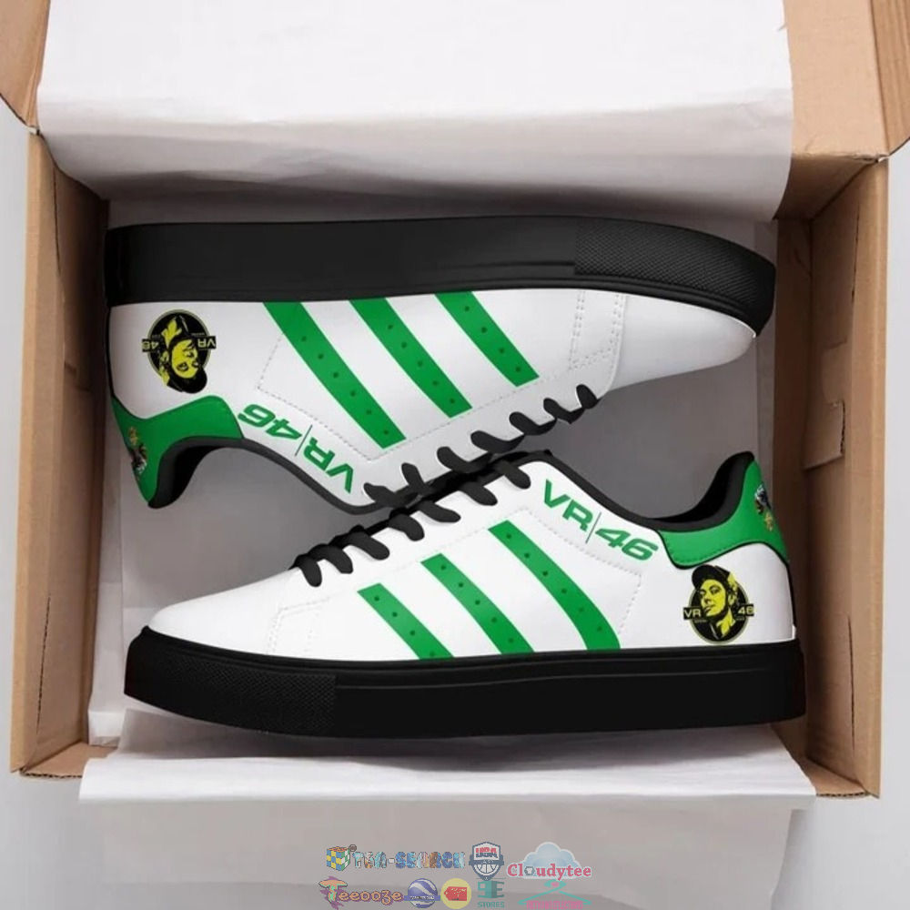 VR46 Green Stripes Stan Smith Low Top Shoes