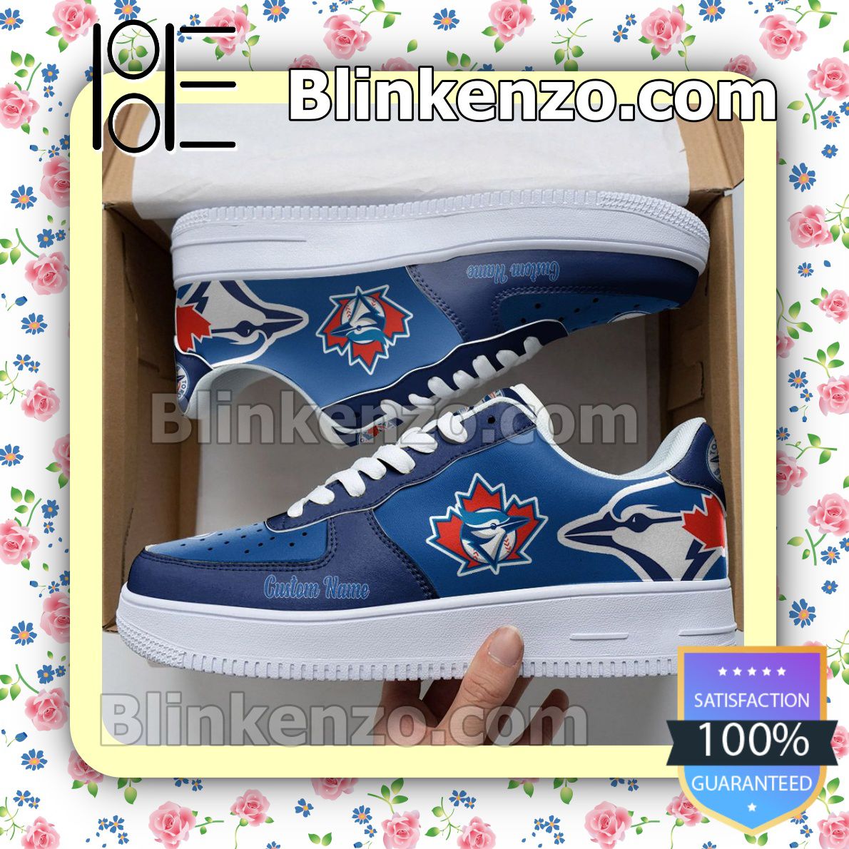 Discount Toronto Blue Jays Mascot Logo MLB Baseball Nike Air Force Sneakers