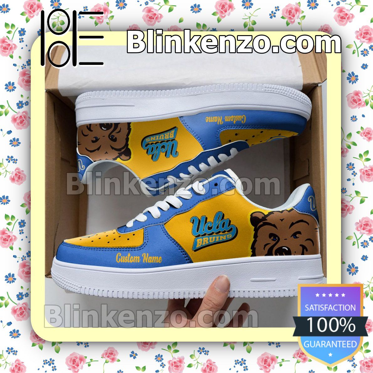 Best UCLA Bruins Mascot Logo NCAA Nike Air Force Sneakers