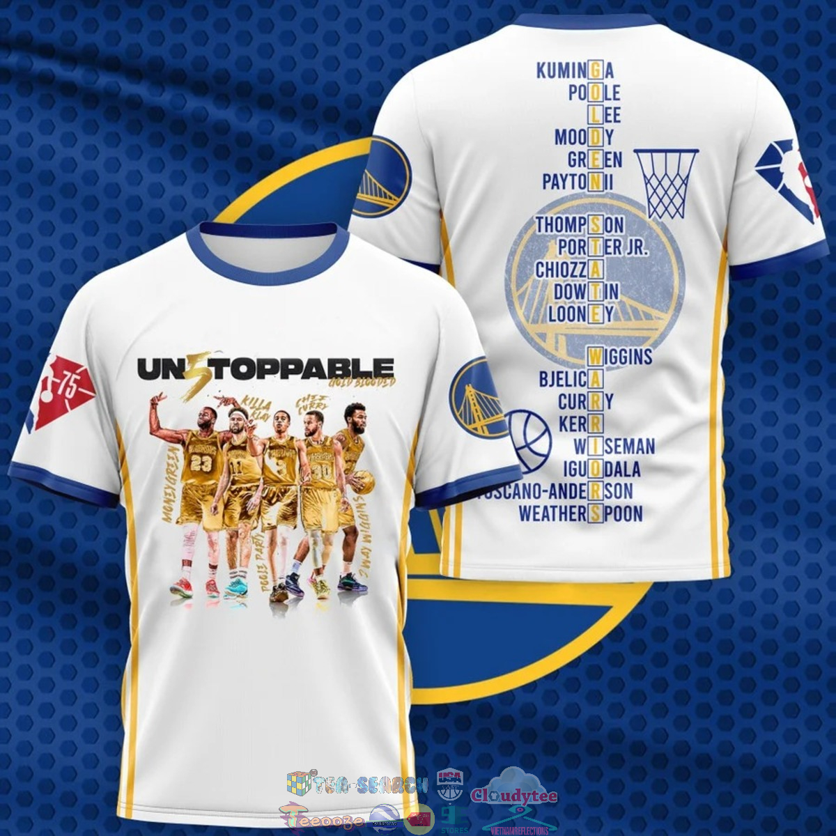 Unstoppable Golden State Warriors Blue 3D Shirt