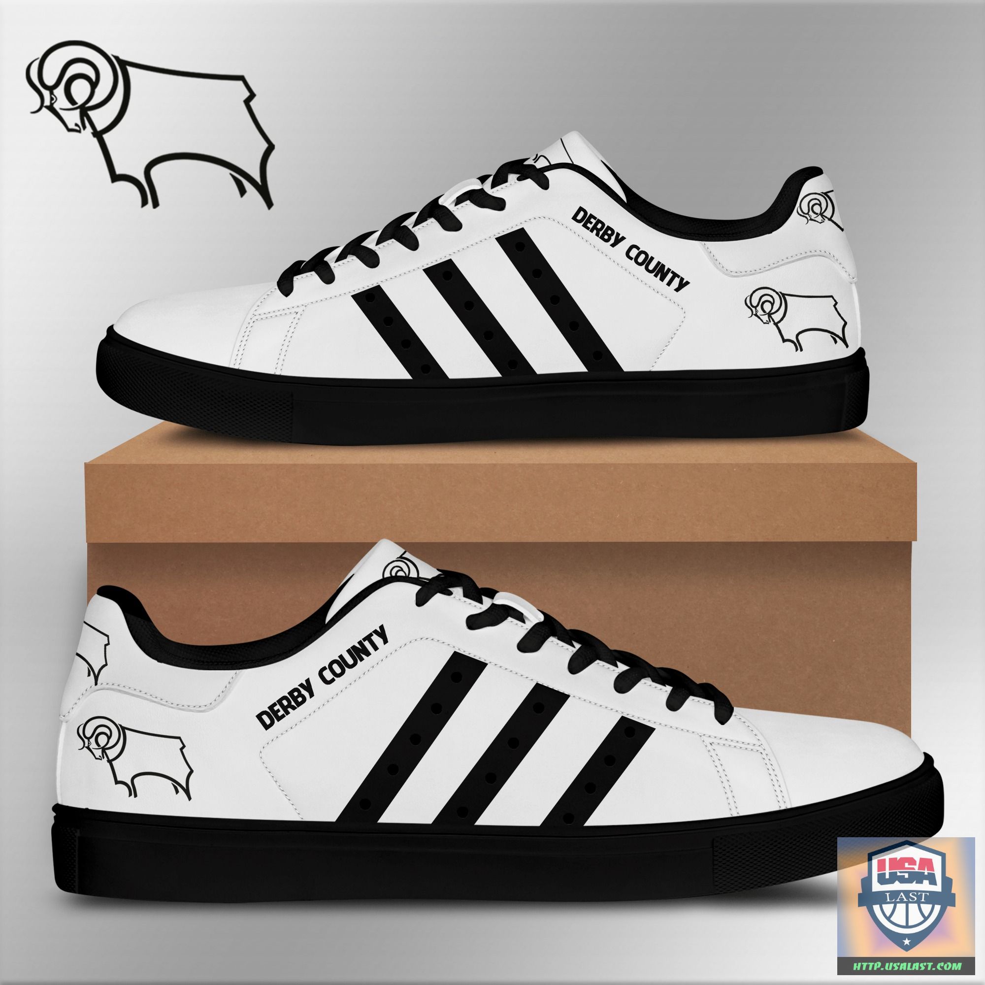 Derby County F.C White Stan Smith Shoes V1