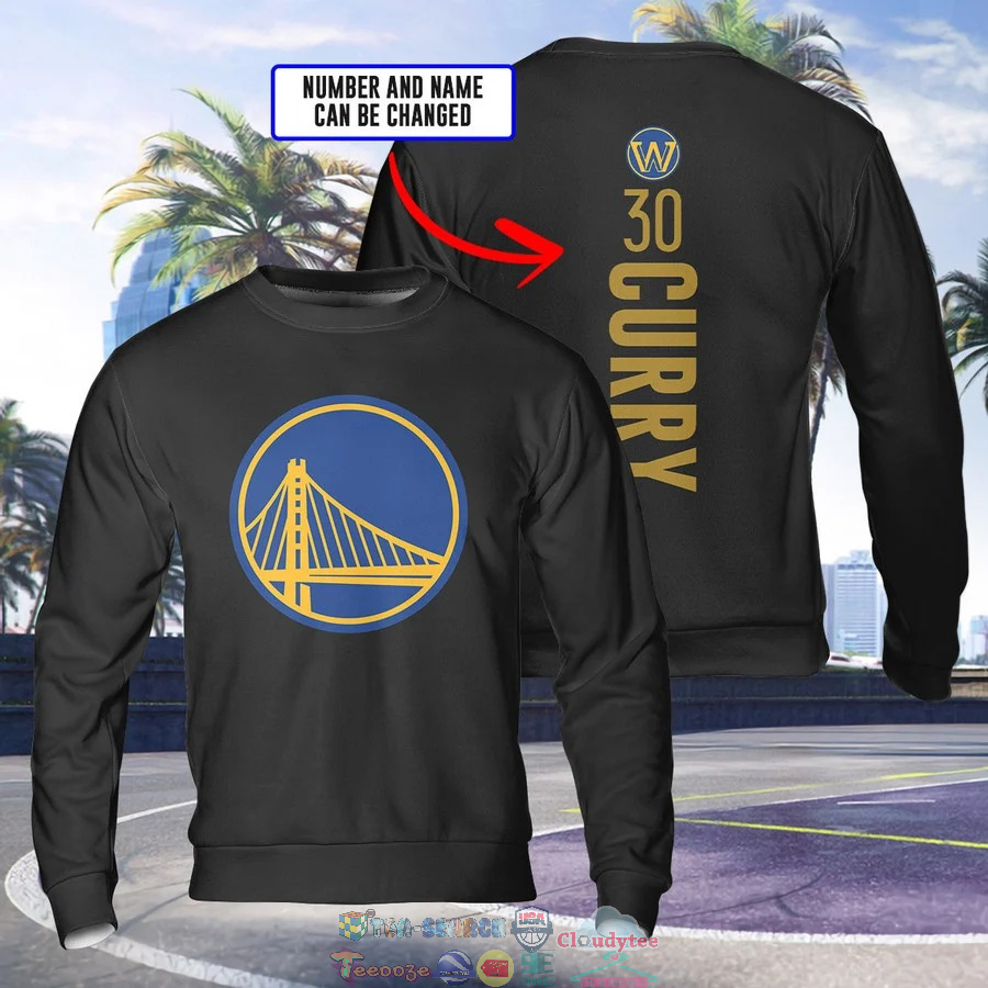 Personalized Golden State Warriors Black 3D Shirt 2